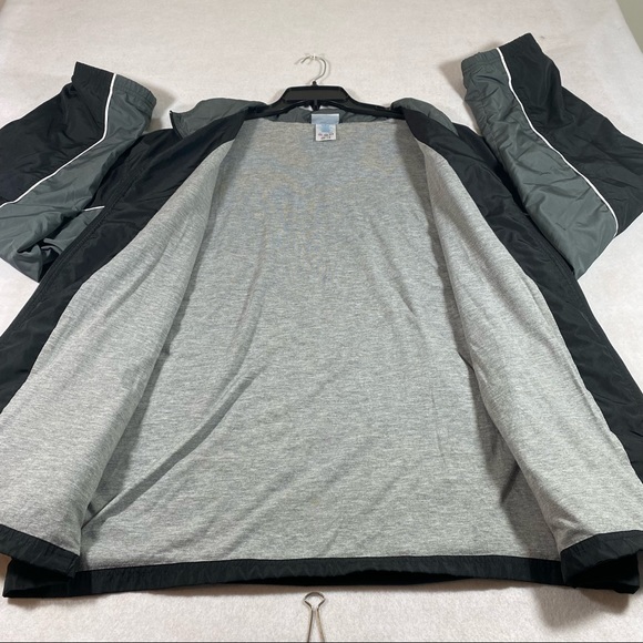 Reebok Jacket Men’s 2XL Zip Lined Jacket pockets Black gray light Windbreaker - Picture 13 of 14